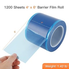 Barrier Film Tattoo Plastic Wrap Blue w/ Dispenser Box 4″ x 6″ 1 Roll 1200 Sheet