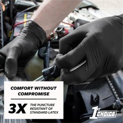 100 Pack Medium Black Nitrile Disposable Gloves For Automotive Work