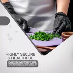 Black Nitrile Disposable Gloves Powder Free Latex Free 4.5 Mil & Size M – XXL