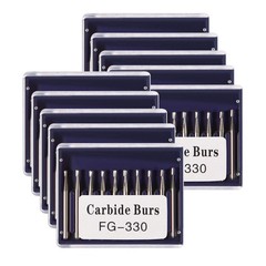 100 FG 330 Carbide Dental Burs High Speed Handpiece Friction Grip Drill Bits New