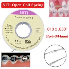 1 Roll Dental Orthodontic Niti Open Coil Spring Spool Dia.010 *030 ” inch 914mm