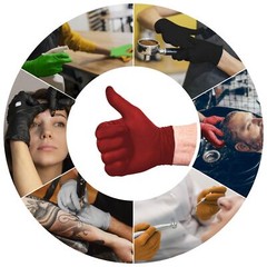 Fuchsia Nitrile Gloves Pack of 100 Touch Screen Compatible Salon and Food Use
