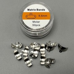 50 Pcs Dental Matrix Band 3D Hole Protrusions Matrices 3.5mm-6.5mm Contoured