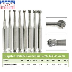 Dental Tungsten Steel Carbide Round Burs RA for Slow Low Speed Handpiece