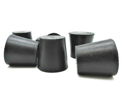 3/4″ id Solid Black Rubber Stoppers 3/4″ Tapered Plug Various Package Sizes