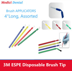 3M ESPE Single Use Brush Tip Applicators 100 Pieces & 1 Handle, MultiUse Dental