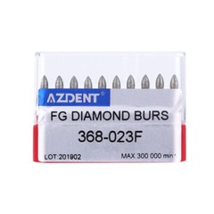 AZDENT Dental Diamond Burs FG Burs Football Shape Fine 379-023F/368-023F Red USA