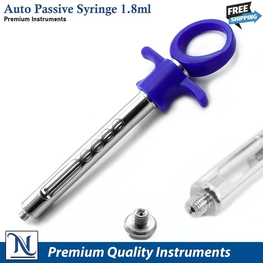 Range Of German Dental Anesthetic Aspirated Syringe 1.8ml Auto Passive (CHOOSE)
