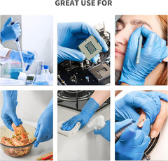 Nitrile Gloves 100Pcs 1000 Pcs Disposable Blue, Small/Medium/Large/XLarge, No…