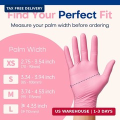 Supmedic Medical Nitrile Exam Gloves, 3.5 mil Powder-Free Food-Safe Disposable G