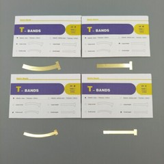 20 Pcs/Pack Dental Matrix T Bands Brass Straight Operatory Restoration 0.05mm