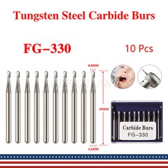 FG # 330 Dental Carbide 19mm Burs (10pcs Pack)