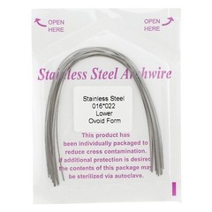 Dental Orthodontic Arch Wire Rectangular Ovoid Stainless Steel 16×16 17×25 18×25