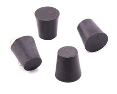 3/4″ id Solid Black Rubber Stoppers 3/4″ Tapered Plug Various Package Sizes
