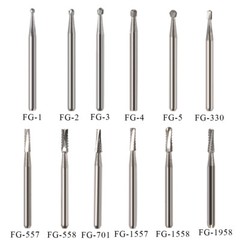 10-100 PCS Dental Lab Clinic Burs Shank Carbide Round Friction Grip FG Bur