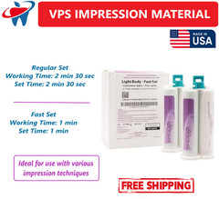 4/Box Dental VPS Impression Material Heavy Body Medium Light Fast Set, Made USA
