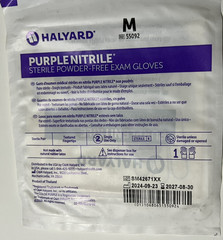 Halyard Purple Nitrile STERILE Exam Gloves 55092 MEDIUM EXP 2027 Lot of 12