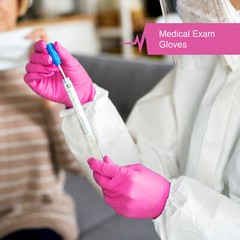 FifthPulse Nitrile Exam Latex Free & Powder Free Gloves Fuchsia – 200pcs (XS)