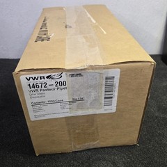 Case Of 1000 VWR Disposable Pasteur Pipet 14.6 cm (5³/₄”) Lime Glass 14672-200