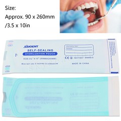 Self-Sealing Sterilization Pouch Bag, 3.5″ x 10″, Paper/Blue Film (Box of 200pc)