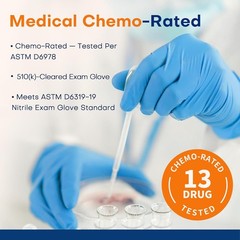 Nitrile Exam Gloves 100 Count Latex Free Powder Free Disposable Blue Medical