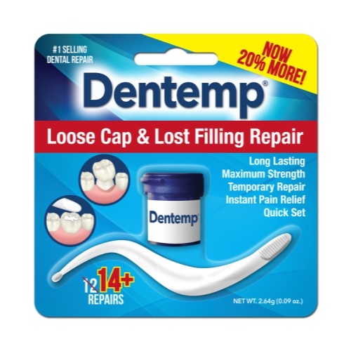 Dentemp O.S. One Step, Caps and Fillings Repair, 12+ Repairs – 2.2 grams