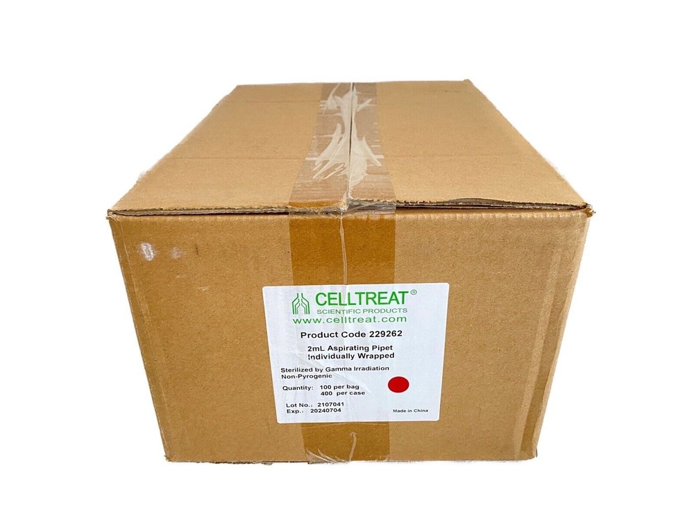 (400/Cs) CELLTREAT 2mL Polystyrene Aspirating Pipets Individual Wrap 229262