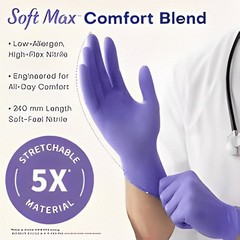 Medical Nitrile Exam Gloves 100 PCs Powder-Free Food-Safe Disposable Glove
