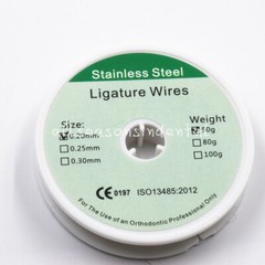 1 Roll Dental Orthodontic Ligature Wires 50g 0.20mm Stainless Steel Wire Line