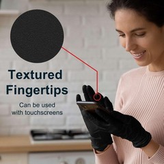 FifthPulse 150 Count Large Biodegradable Gloves – Black Nitrile Disposable