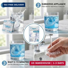 Retainer Fresh Retainer Cleaner Tablets – Denture Cleaner, Retainer Cleaning Tab