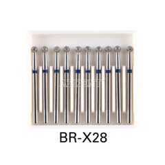 8Types AZDENT Dental Diamond Burs Stainless Steel Ball Round FG XL FG 1.6mm 25mm