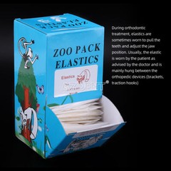 Dental Orthodontic Elastics latex Rubber Bands 5000pcs 3.5 OZ 1/8(chipmunk)