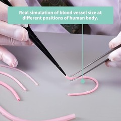 2PCS Vascular Microvascular Model Anastomosis Suture Practice Training Mult Size