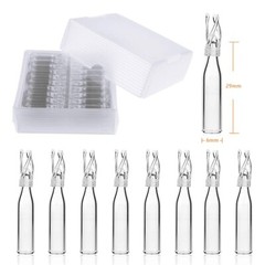1000Pcs 250uL Clear Glass Micro Inserts+Plastic Spring for for 2mL 9-425 Vials