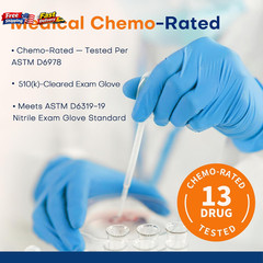 Supmedic Nitrile Exam Gloves, 100 Count, Food Safe, Powder-Free
