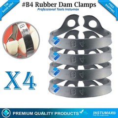 Set Dental Rubber Dam Clamps B4 Brinker Clamp Retractor Endodontic 4PCs Clamps