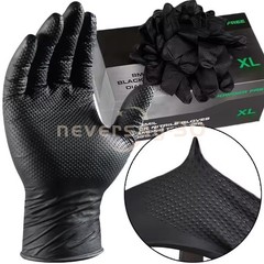 XL Extra Thick Nitrile Gloves 8Mil w/Textured Grip Antislip Safety Work Gloves