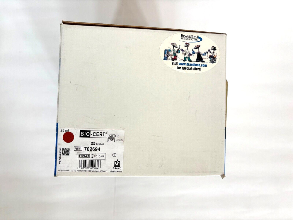 NEW 702694 PLASTIBRAND PD-TIPS Non-Sterile Repeater Pipet Tips 25ML QTY 25/box