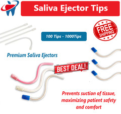 100-1000/Box Dental Saliva Ejectors Suction Ejector Blue Or White, US Manufactur
