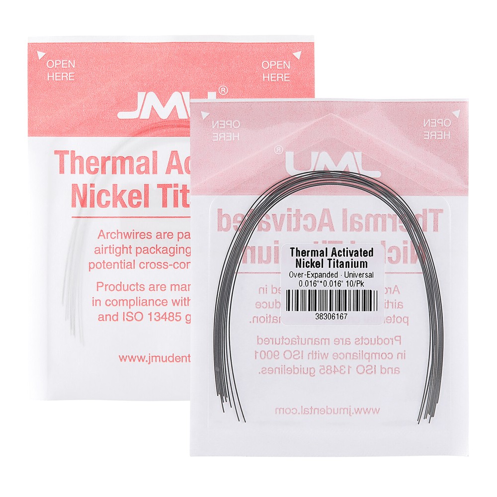100PCS Nickel Titanium NiTi Archwires Thermal Activated Over-Expanded Universal