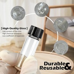 Lightweight 4ml Glass Bottles – Stylish and Secure Storage Solution, Pack of 12