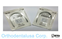 SET OF 100 STAINLESS STEEL WIRES U /L .018X025” / 10 BAG OF 10 / ORTHODENTALUSA