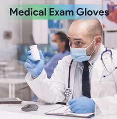 FifthPulse Nitrile Exam Gloves Medium 1000 Count Case 10 Boxes Powder Free Blue
