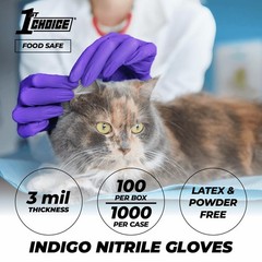 Indigo Nitrile Gloves XL 1000 Count Disposable Powder Free Cleaning Supplies