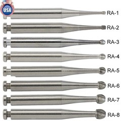 5-100 8 Types Dental Round Carbide Bur for Slow Speed Latch Type RA 1# – 8# Burs