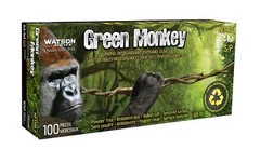 Watson Gloves Green Monkey Nitrile Textured Green Disposable Gloves 100pk Medium