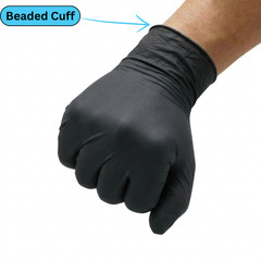 1000 Black Nitrile Powder-Free Disposable Gloves X-Small 5 MIL Finger-Textured