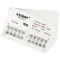 10 Packs Dental Ortho Brackets Metal Mini/Standard MBT/Roth 022/018 3/345 Hooks