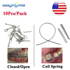 10Pc/Pack Dental Orthodontic Closed/Open Coil Spring NITI 010″/012″ 6/9/12/180MM